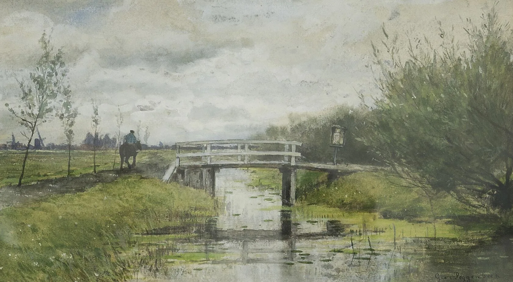 George Jan Hendrik ‘Geo’ Poggenbeek: Langs een vaart bij Haarlem