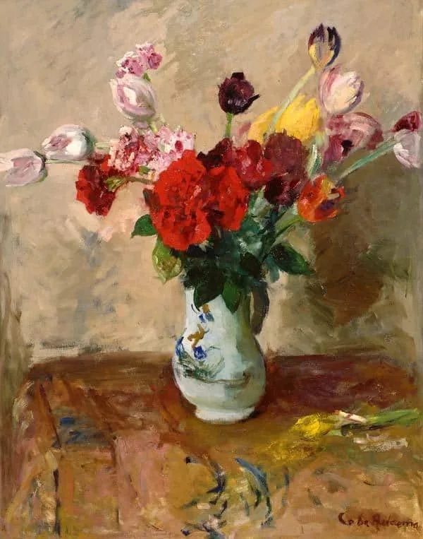 Coba Ritsema: Voorjaarsbloemen in een kan
