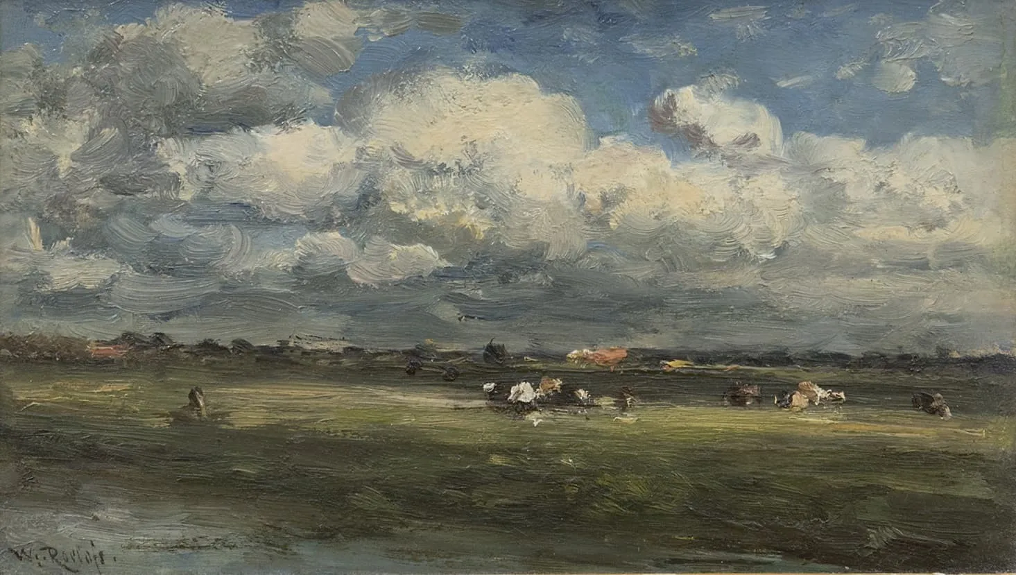 Willem Roelofs: Koeien aan de trekvliet