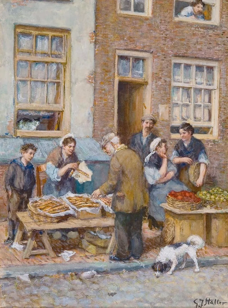 Markt in de Amsterdamse Joodse buurt