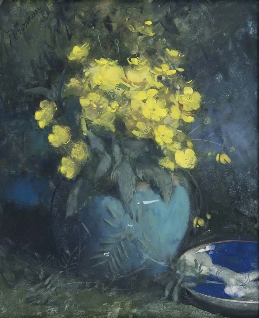 Jan Voerman sr: Boterbloemen in een gemberpot