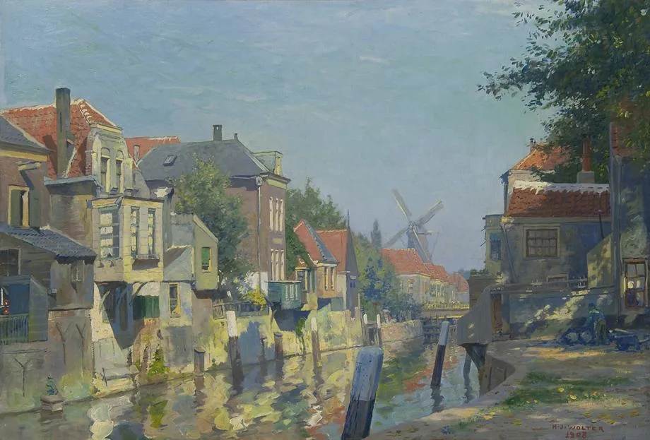 Hendrik Jan Wolter: Zonnig gezicht op de binnenhaven van Gorinchem