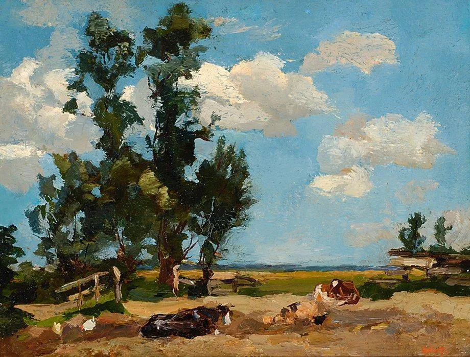 Willem de Zwart: Koeien in een zonnig landschap