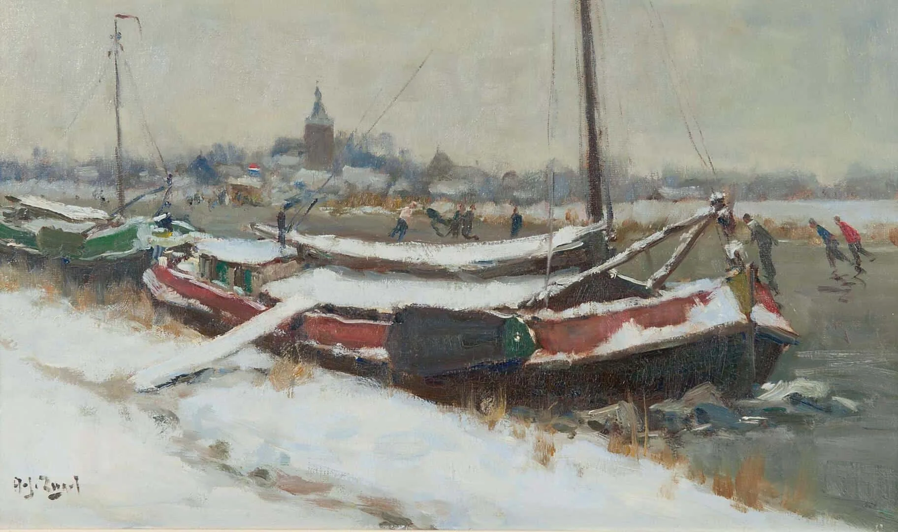 Arie Zwart: Winter te Meppel