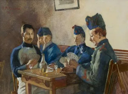 Heinrich Krabbé: De kaartspelers