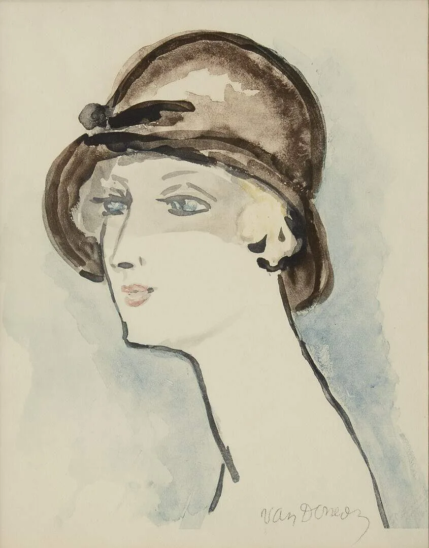 Kees van Dongen: Vrouw met zwarte hoed