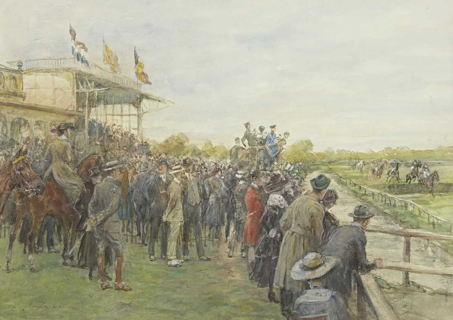 Jan Hoynck van Papendrecht: Paardenrace bij Duindigt, Wassenaar