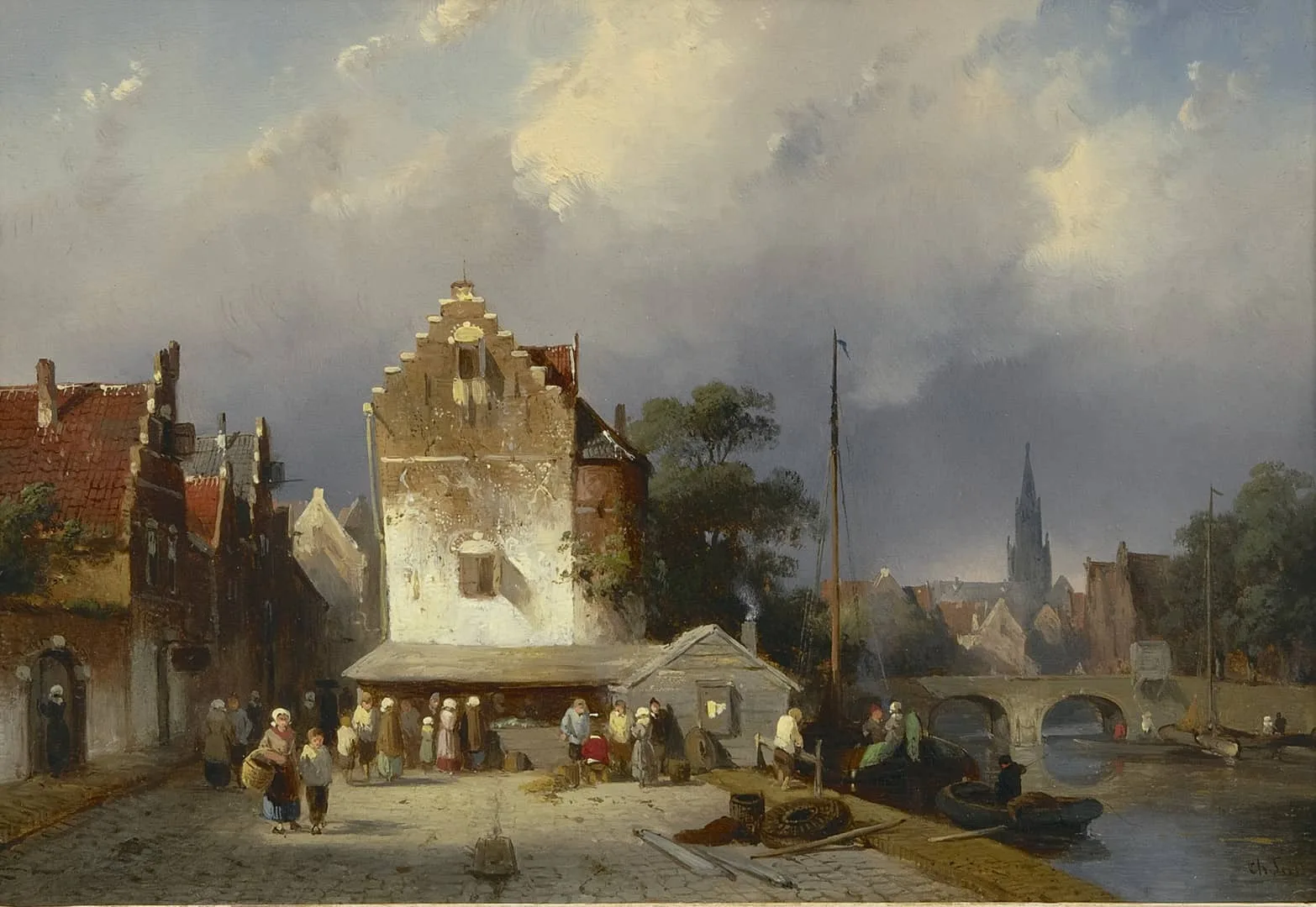 Charles Leickert: Zomers stadsgezicht