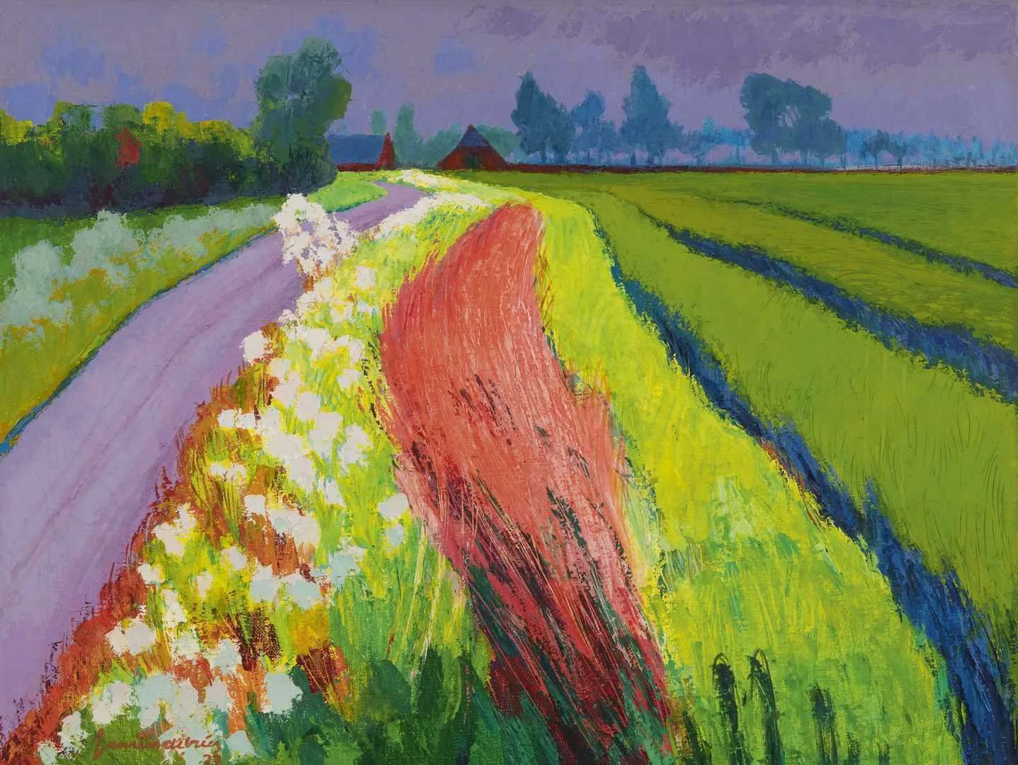 Jannes de Vries: Landschap bij Westeremden