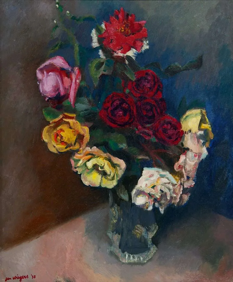 Jan Wiegers: Rozen in een vaas