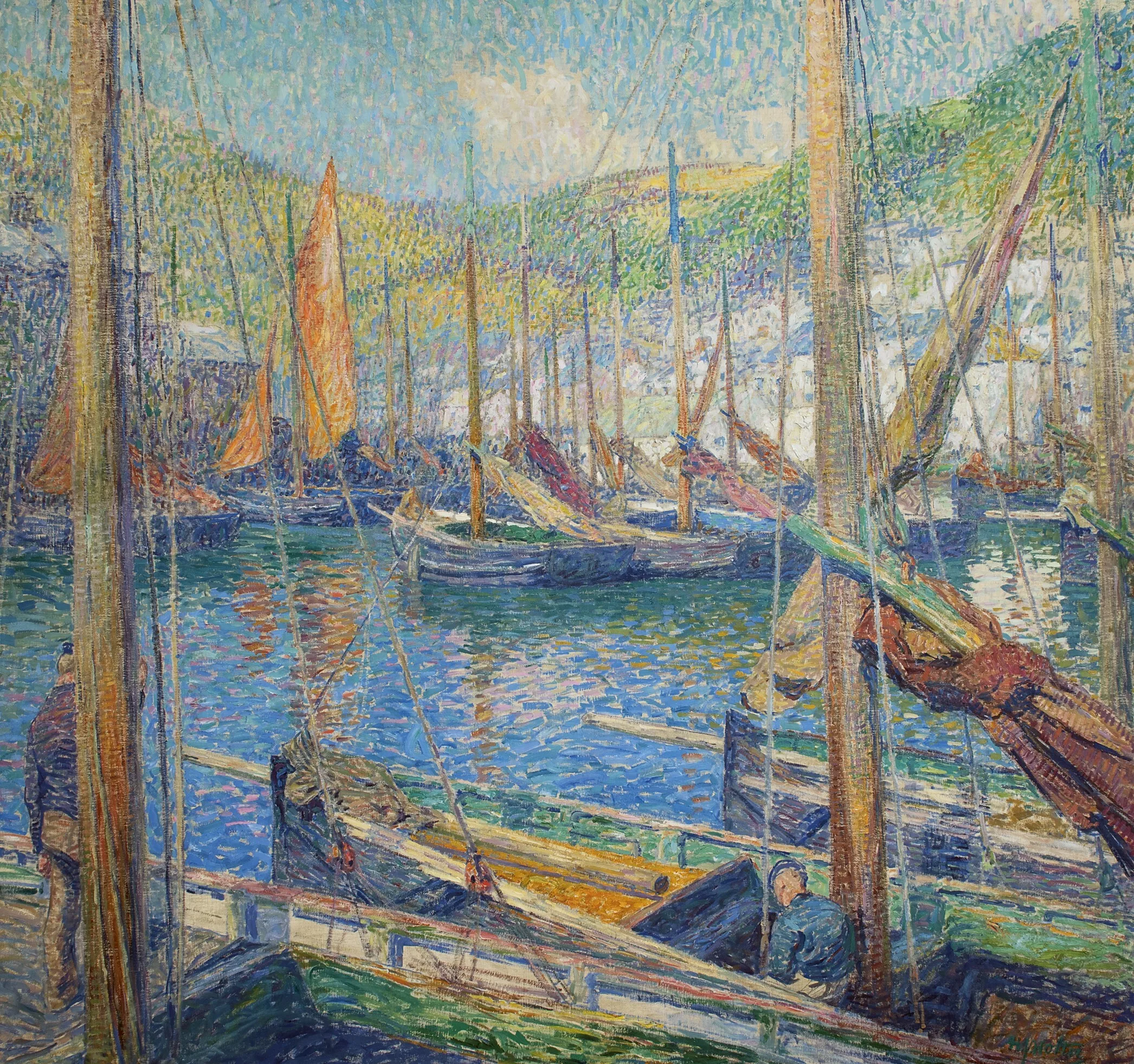Hendrik Jan Wolter: De haven van Polperro, Engeland