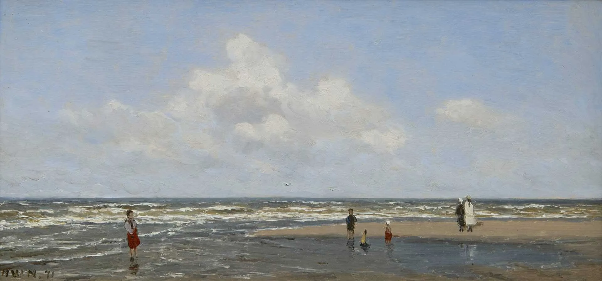 Hendrik Willem Mesdag: Strandgezicht met spelende kinderen