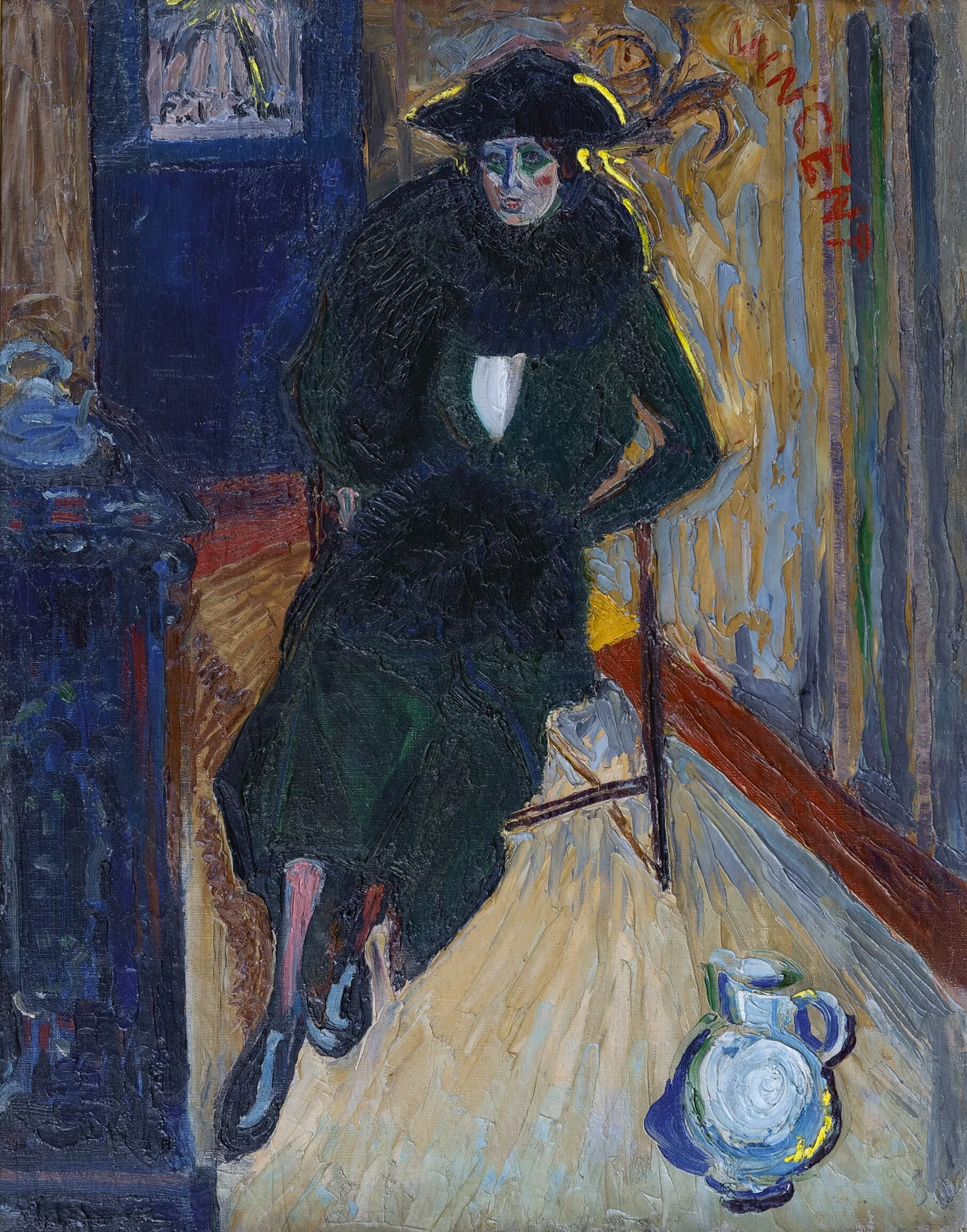 George Martens: Modieuze vrouw in stoel 'Ode aan Vincent van Gogh'