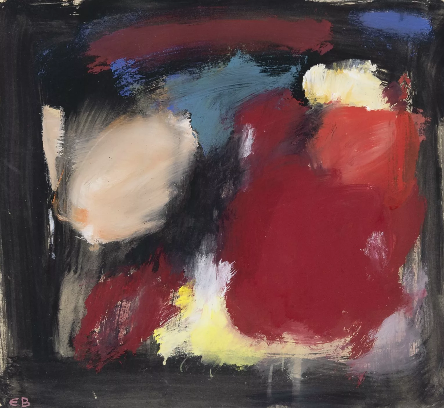 Eugène Brands: Compositie kleur in zwart