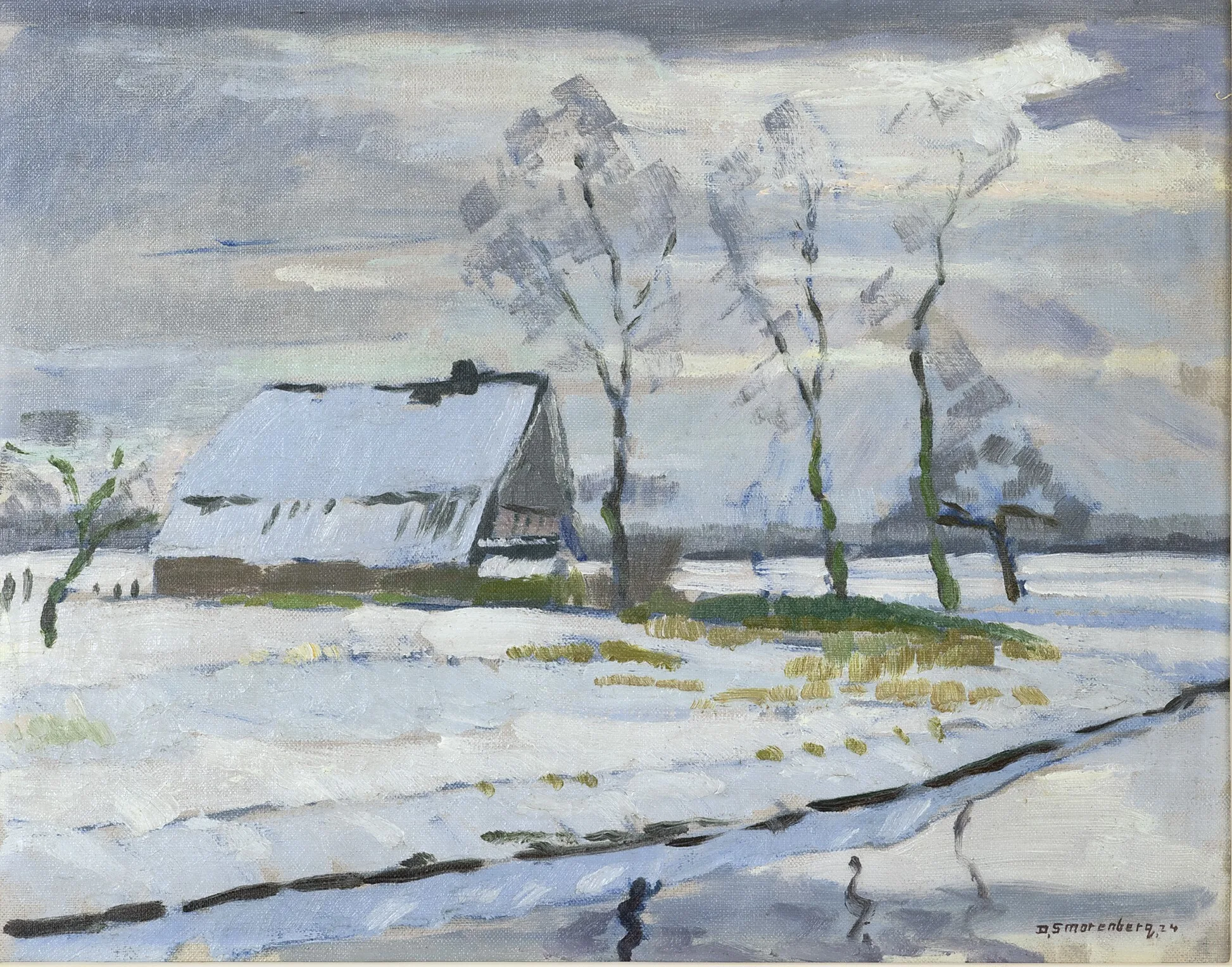 Dirk Smorenberg: Besneeuwd landschap