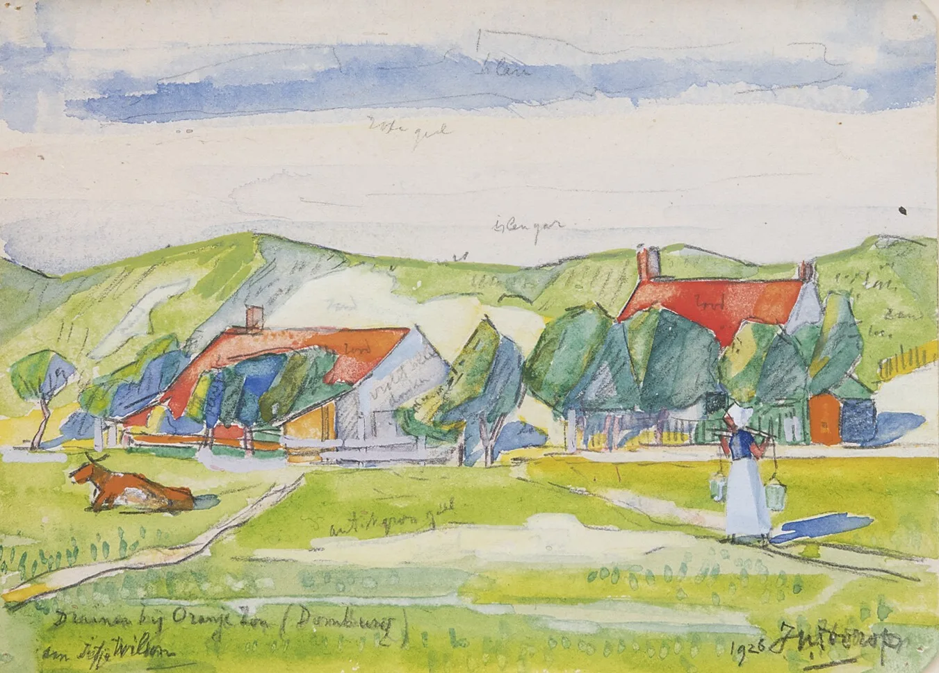 Jan Toorop: Duinhuizen bij Domburg