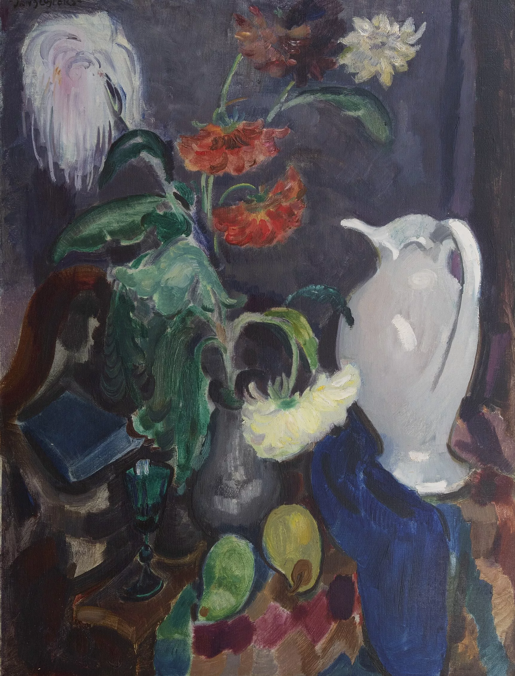 Jan Sluijters: Stilleven met chrysanten en dahlias