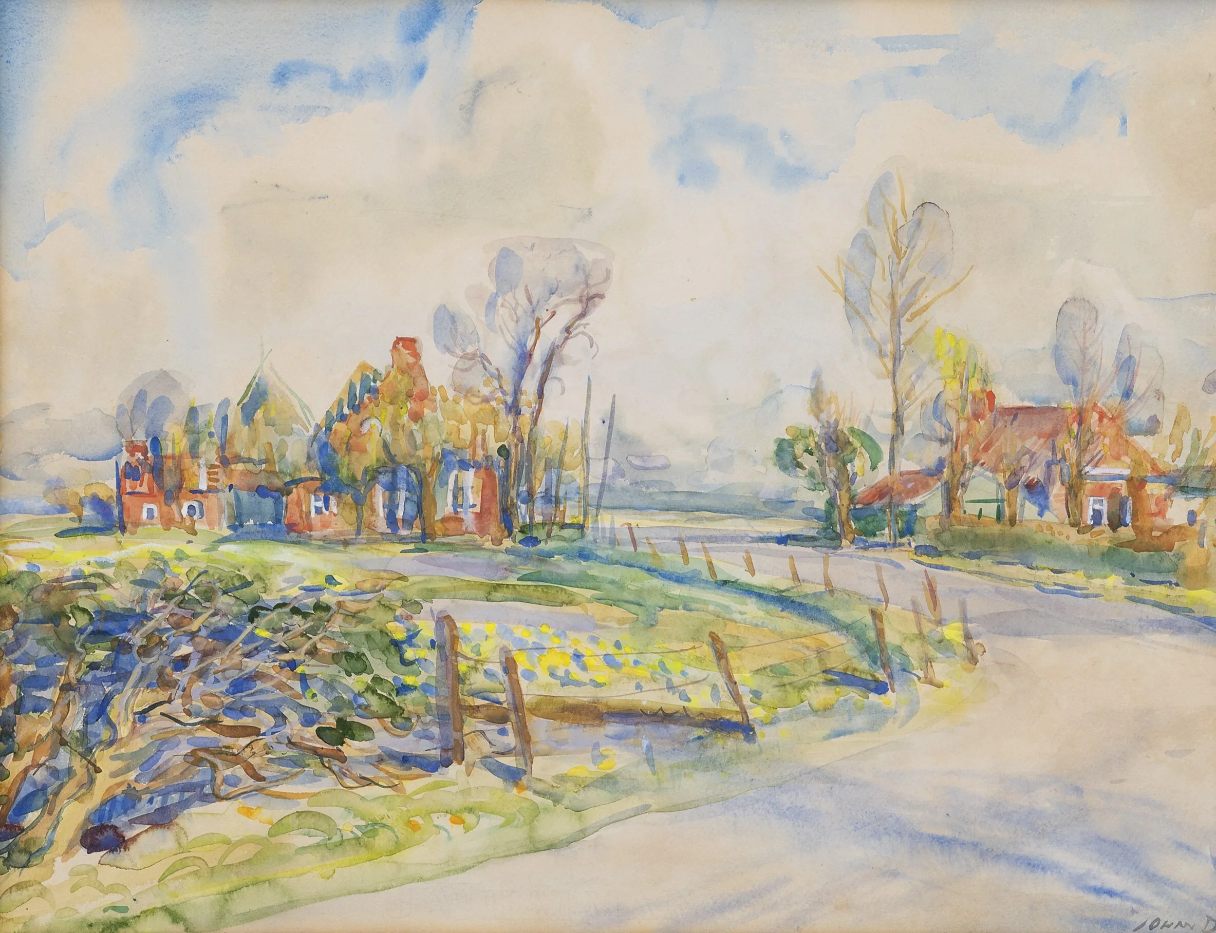 Johan Dijkstra: Zonnig Gronings landschap