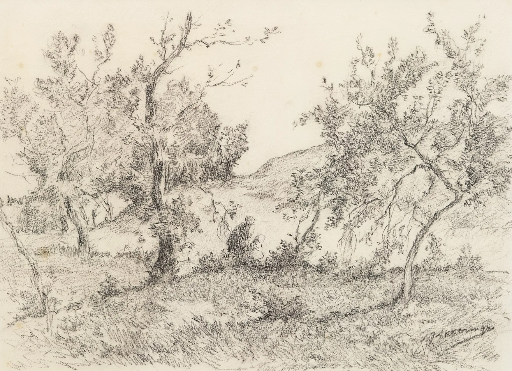 Johannes Evert Hendrik Akkeringa: Twee meisjes in de duinen