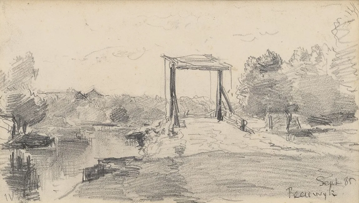 Willem Roelofs: Ophaalbrug bij Reeuwijk