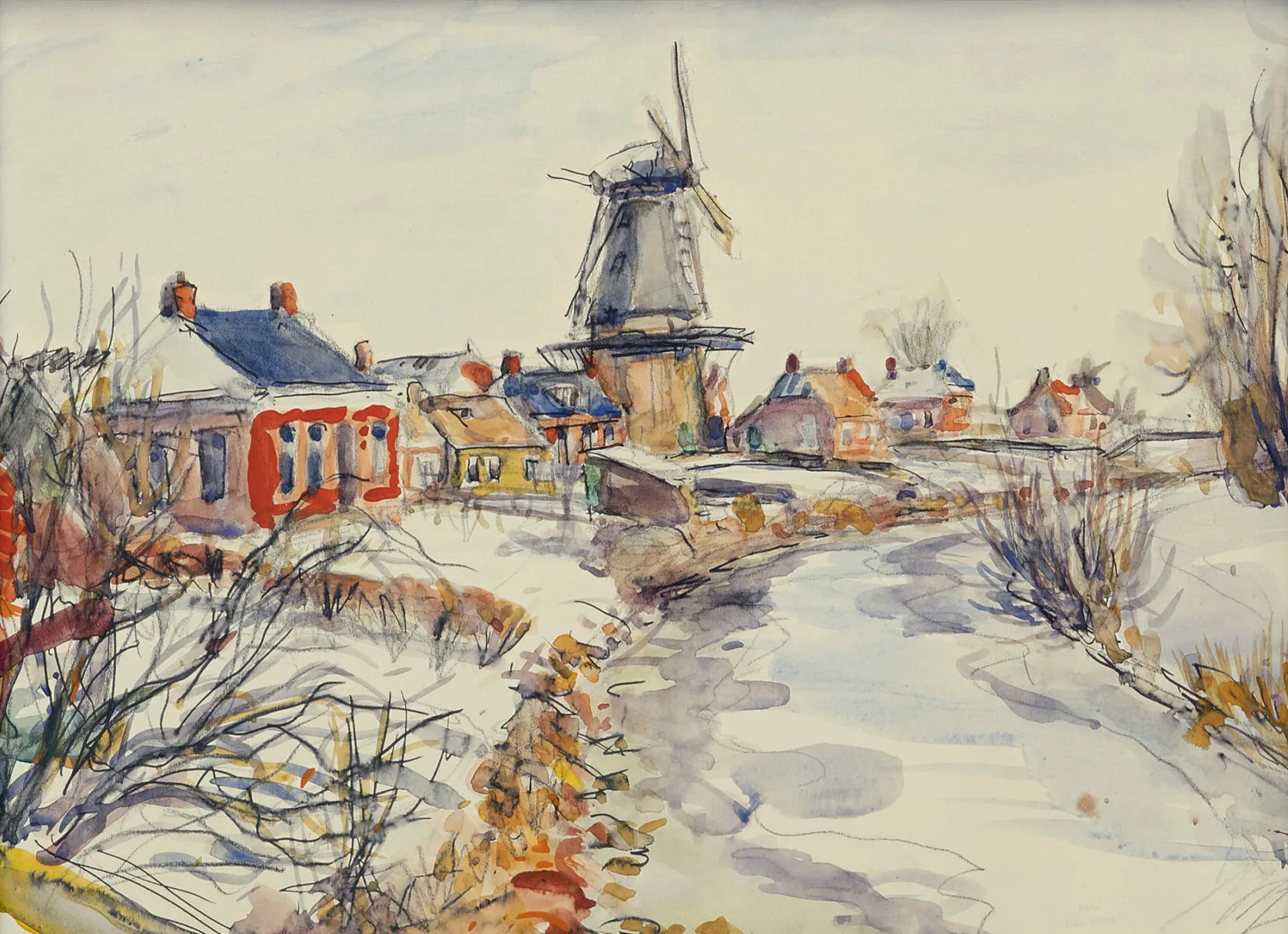 Johan Dijkstra: Winters gezicht op Mensingeweer
