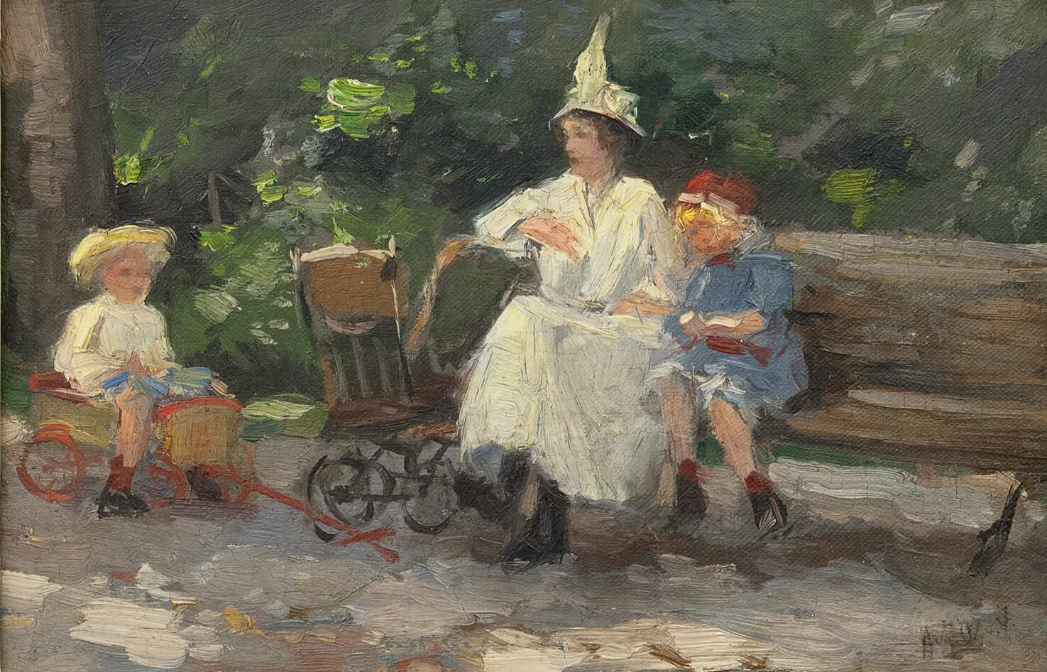 August Willem van Voorden: Zonnige dag in het park