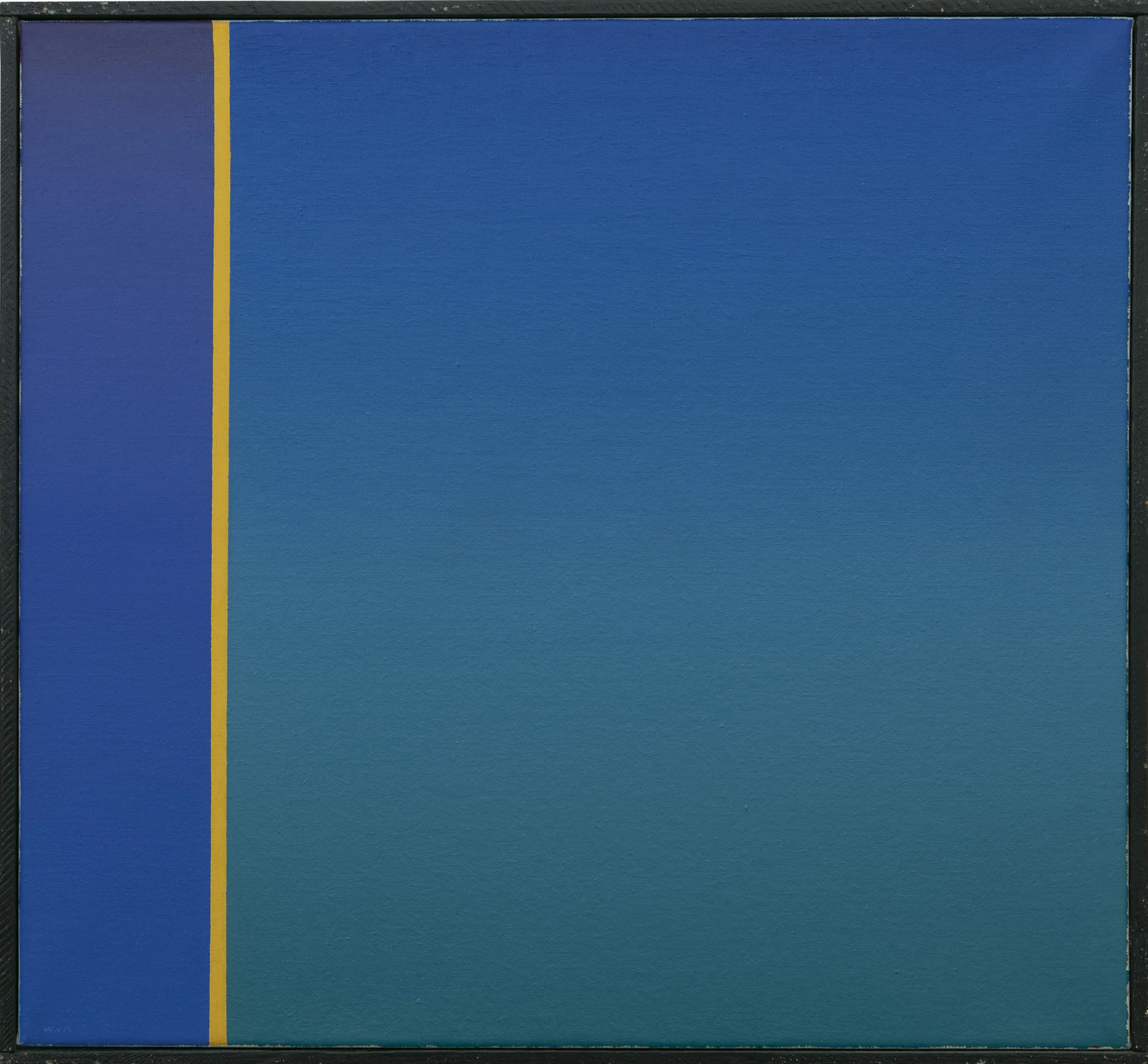 Willem van Althuis: Compositie blauw met gele lijn