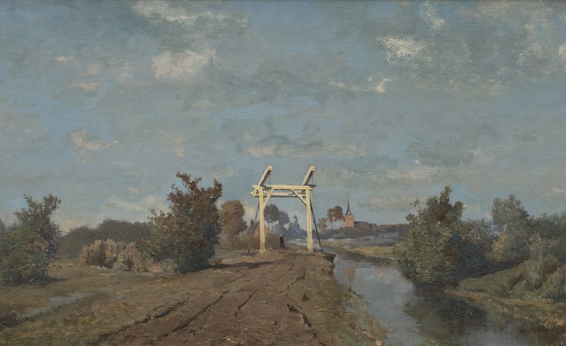 Paul Gabriël: De witte ophaalbrug bij Kortenhoef