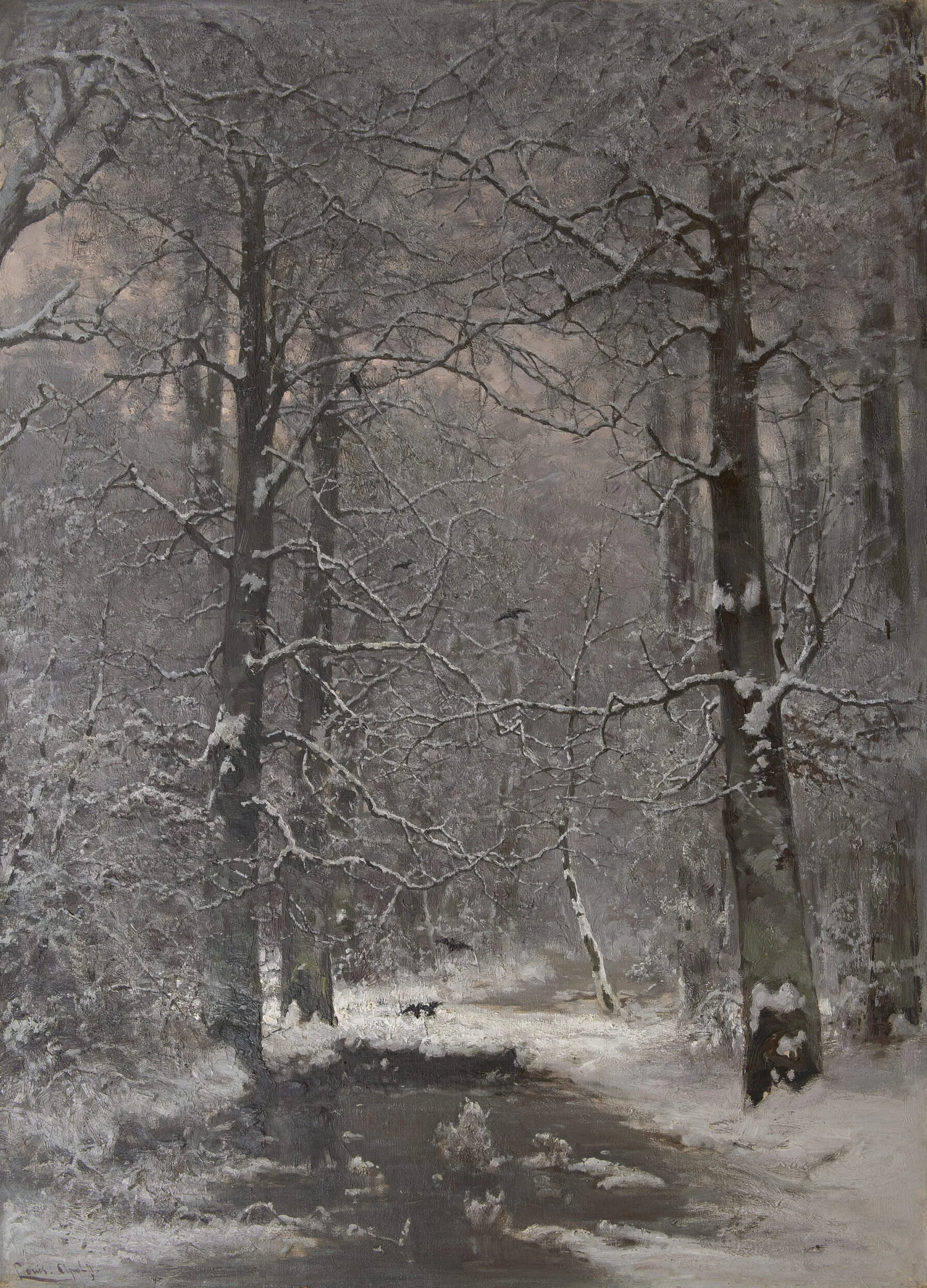 Louis Apol: Winters bosgezicht
