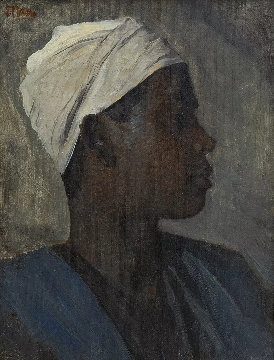 Leopold Carl Müller: Portret van een jongen met een witte tulband