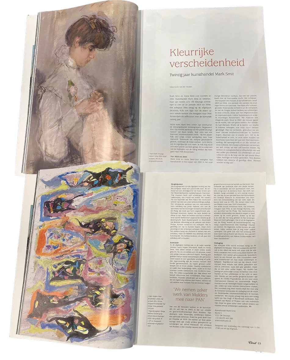 Vermelding Mark Smit in blad Vind