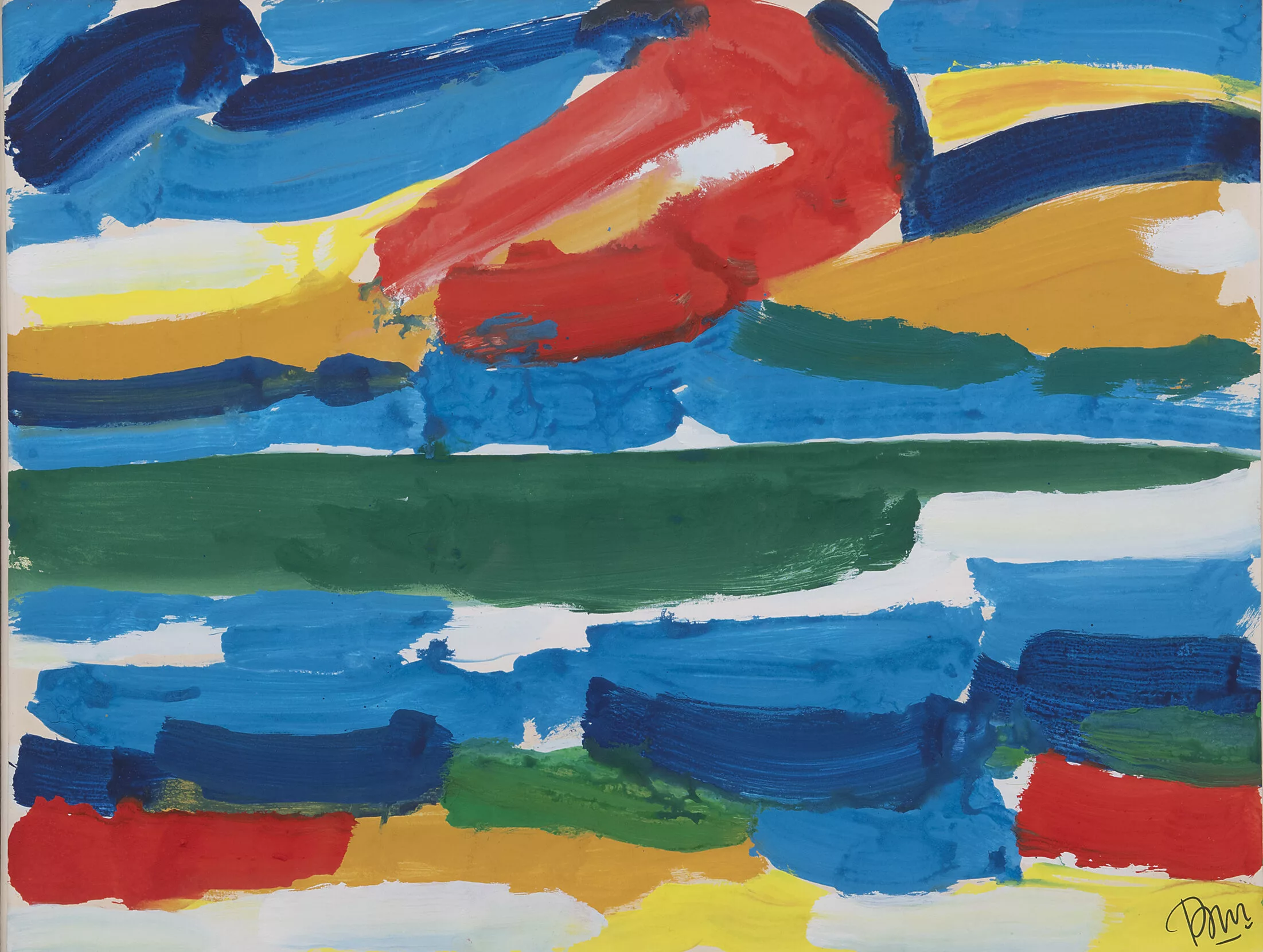 Gerrit Benner Landschap met zon