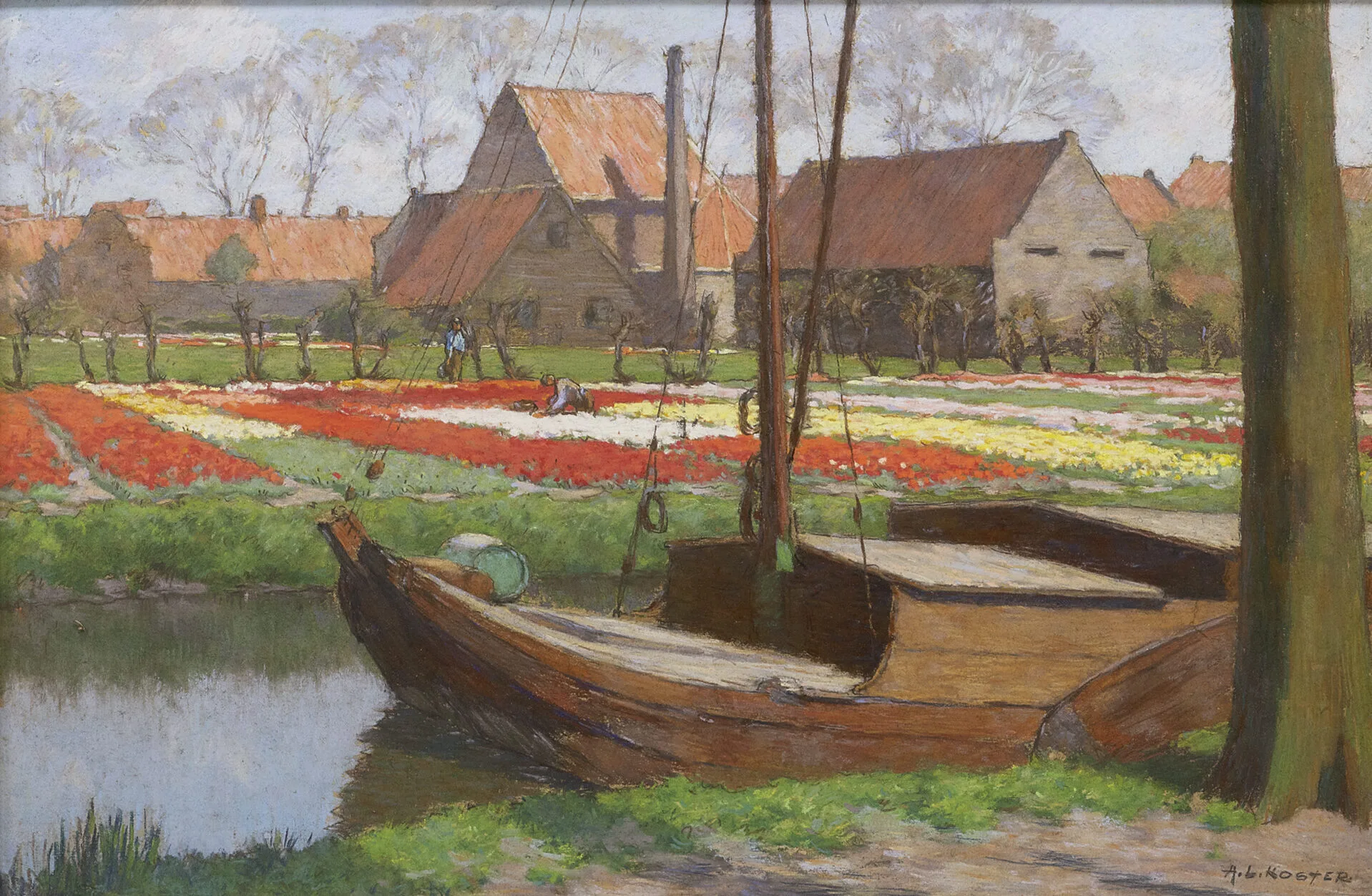 Anton Koster: Tulpenkwekerij te Heemstede