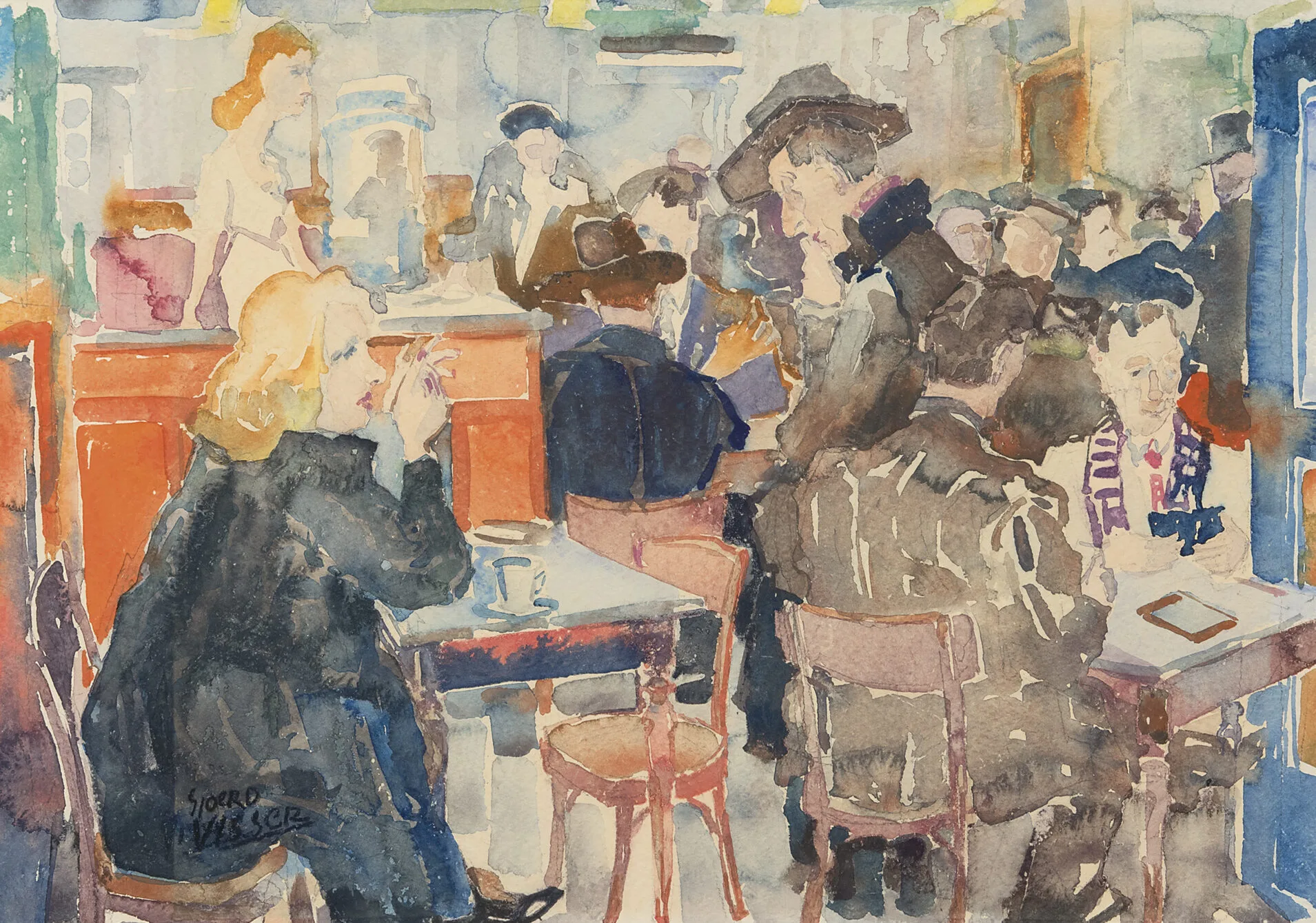 Sjoerd Visser: Bedrijvigheid in het koffiehuis