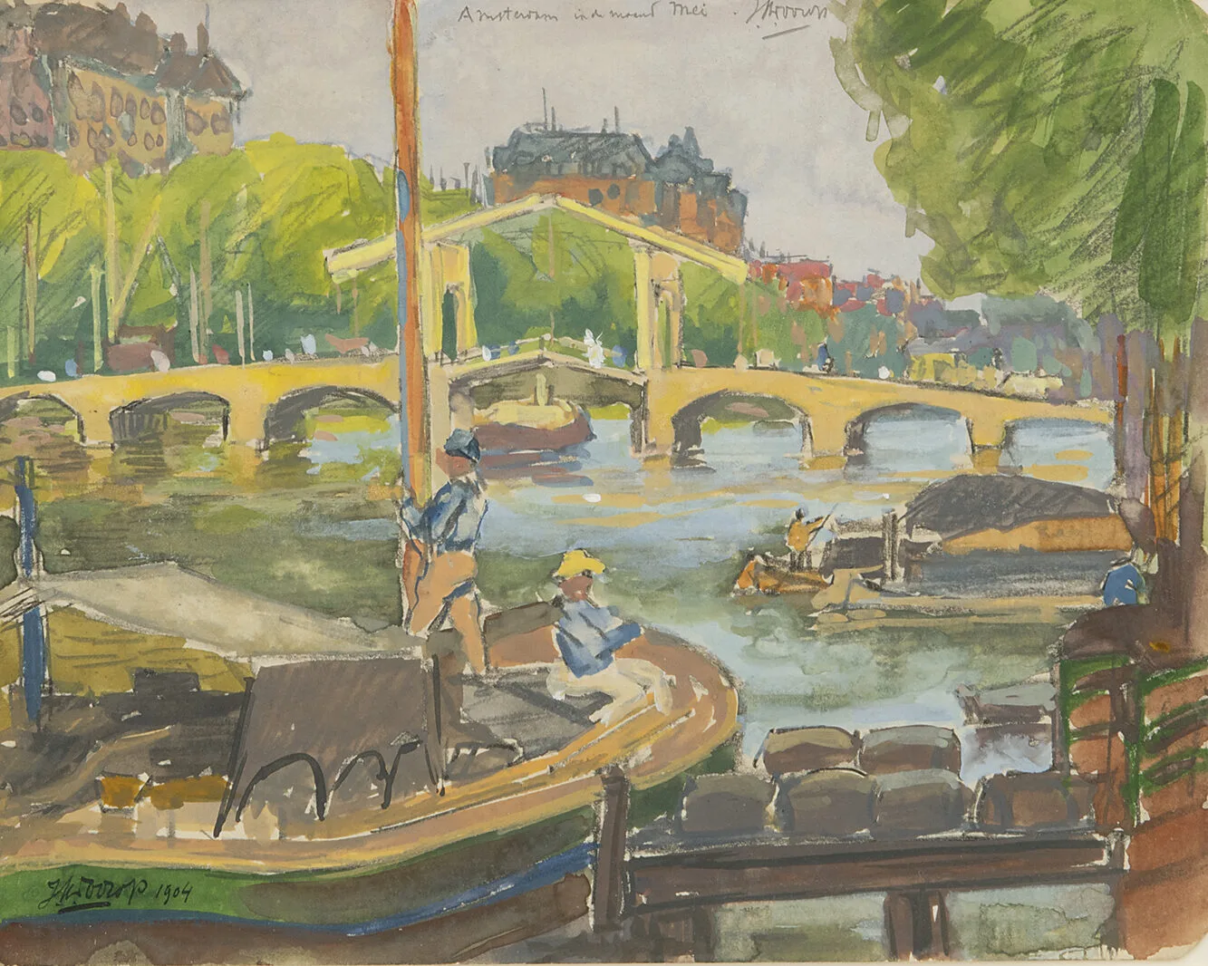 Jan Toorop: Gezicht op de Magere Brug in Amsterdam