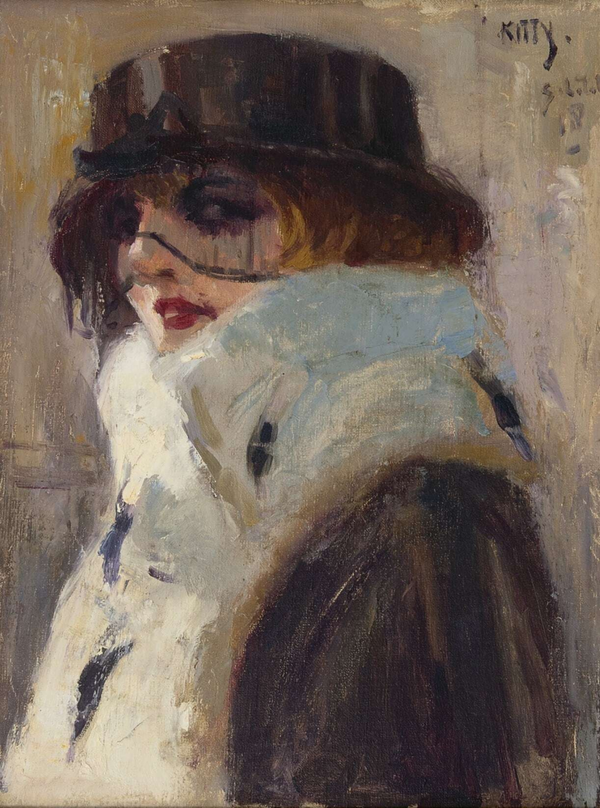 Anthonie Pieter Schotel: Vrouw met bontstola