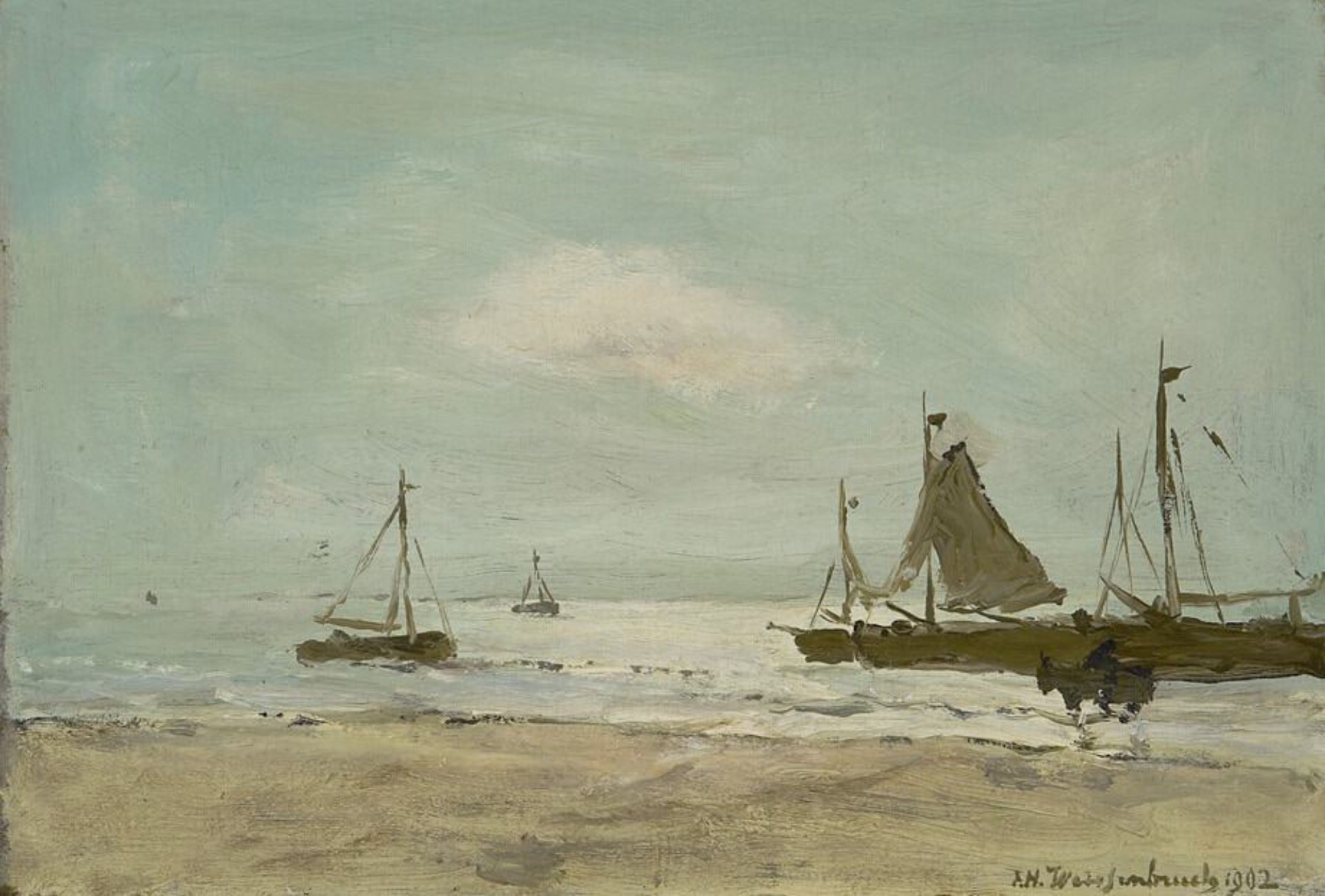 Hendrik Johannes Weissenbruch: Aan het strand