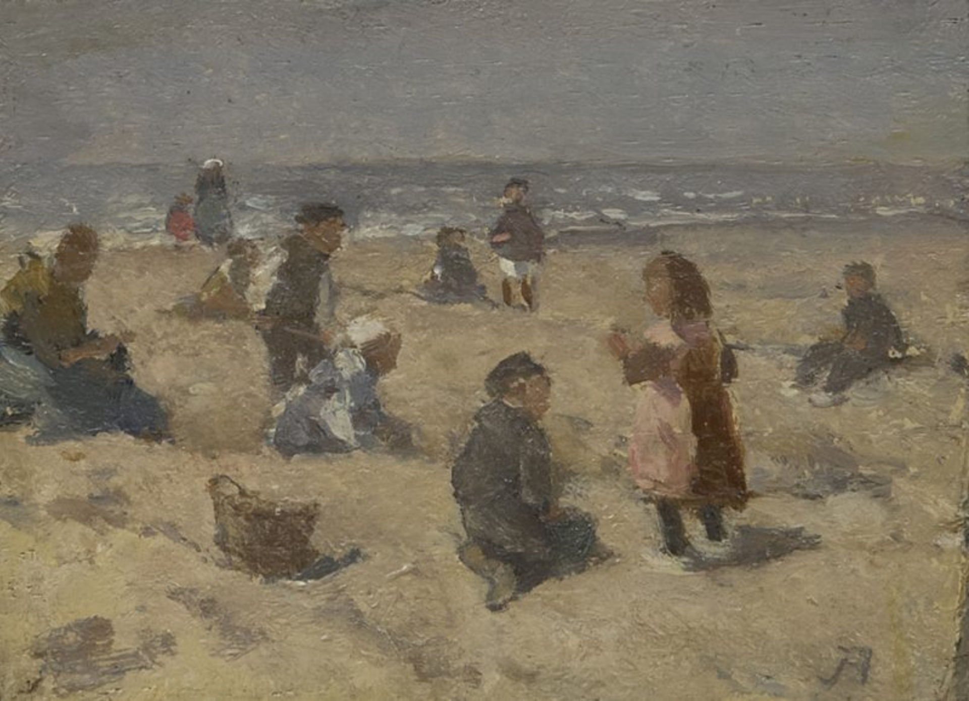 Johannes Evert Hendrik Akkeringa: Spelende kinderen op het strand