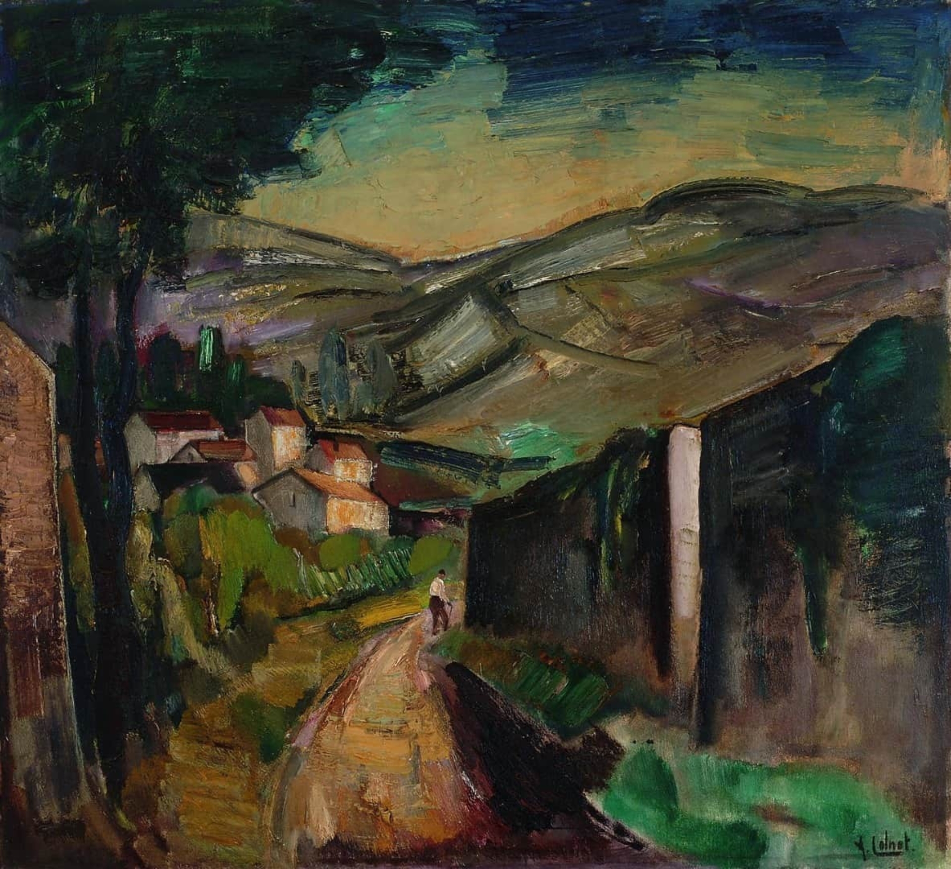 Arnout Colnot: Wandelaar in heuvellandschap