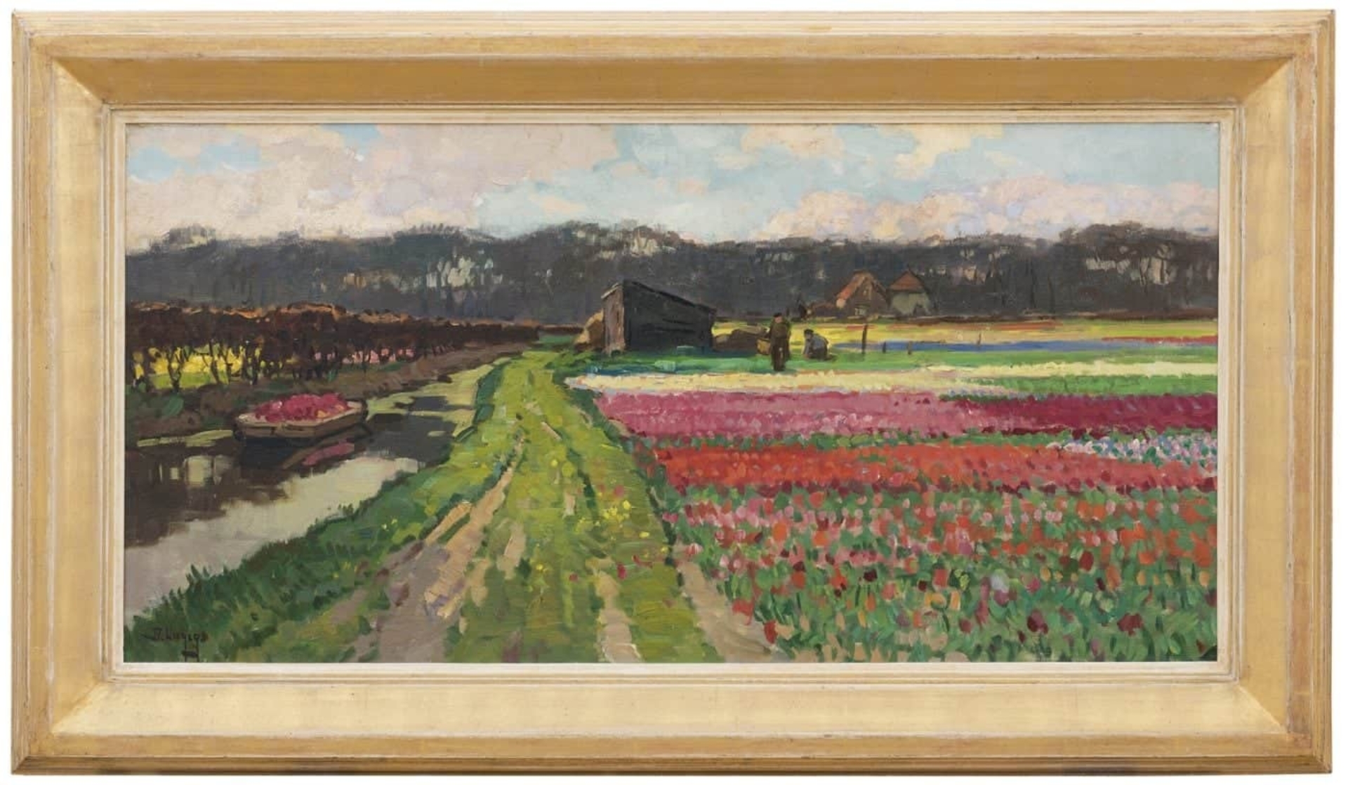 Ben Viegers: Hollandse bollenvelden (in lijst)