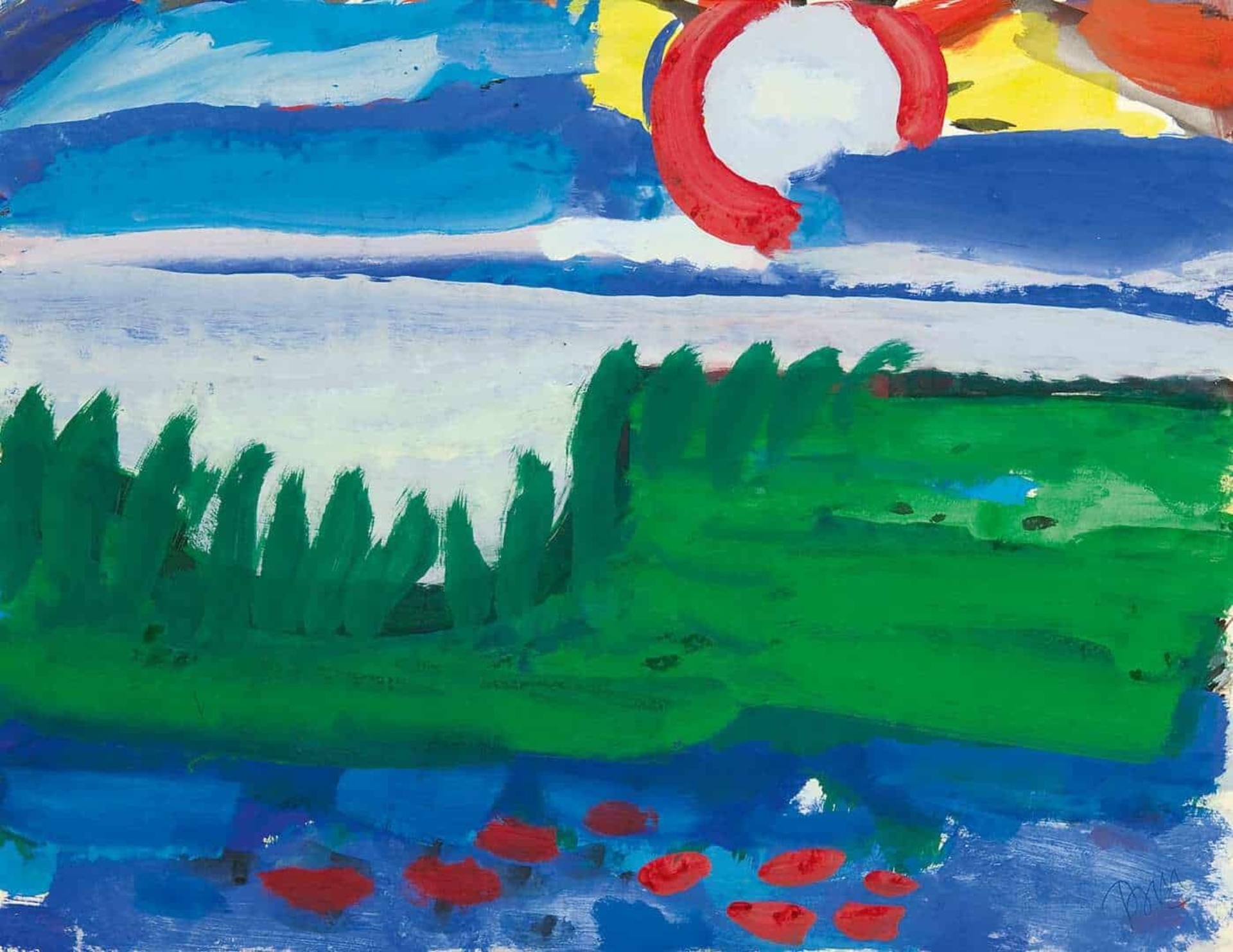 Gerrit Benner: Meer met avondzon