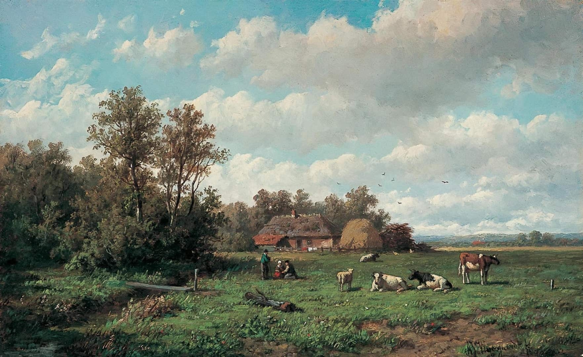 Anthonie Jacobus van Wijngaerdt: Bij de boerderij