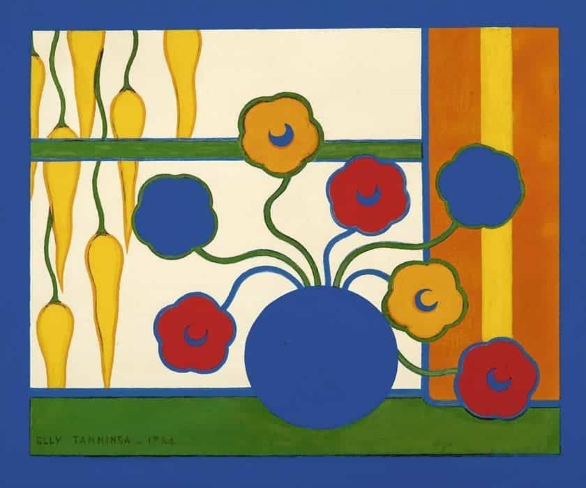 Ella Henriëtte ‘Elly’ Tamminga: Bloemen in blauwe vaas