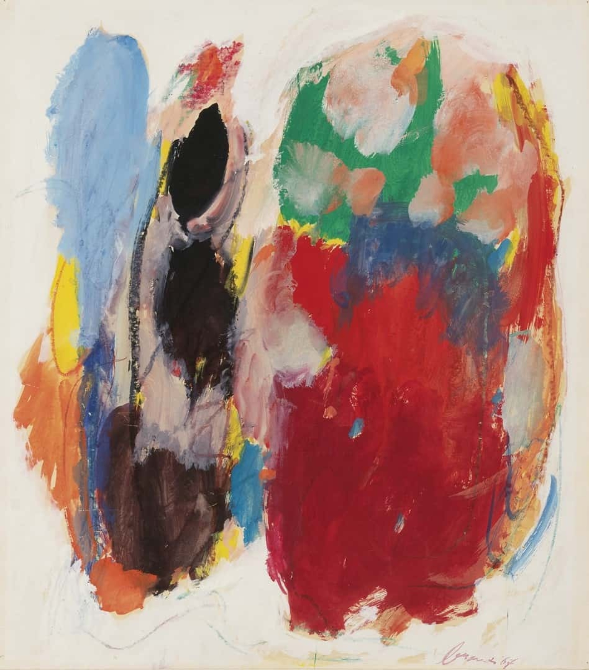 Eugène Brands: Kleurrijke abstracte compositie