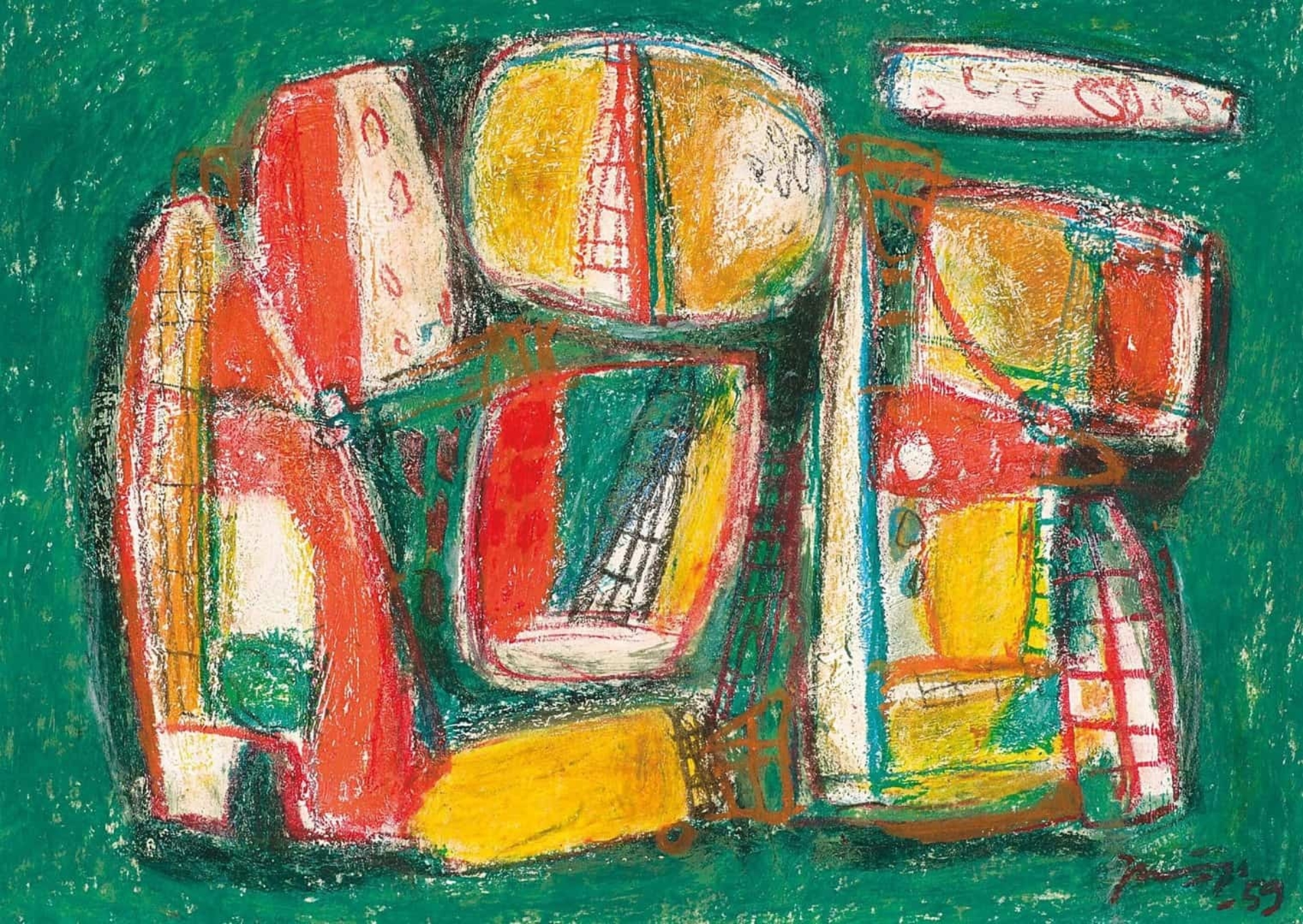 Jaap Nanninga: Compositie (groen)