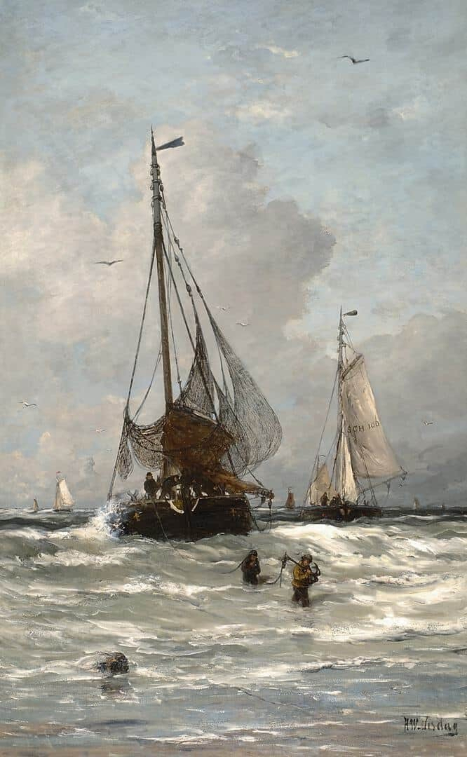 Hendrik Willem Mesdag: De thuiskomst van de vissersvloot in Scheveningen
