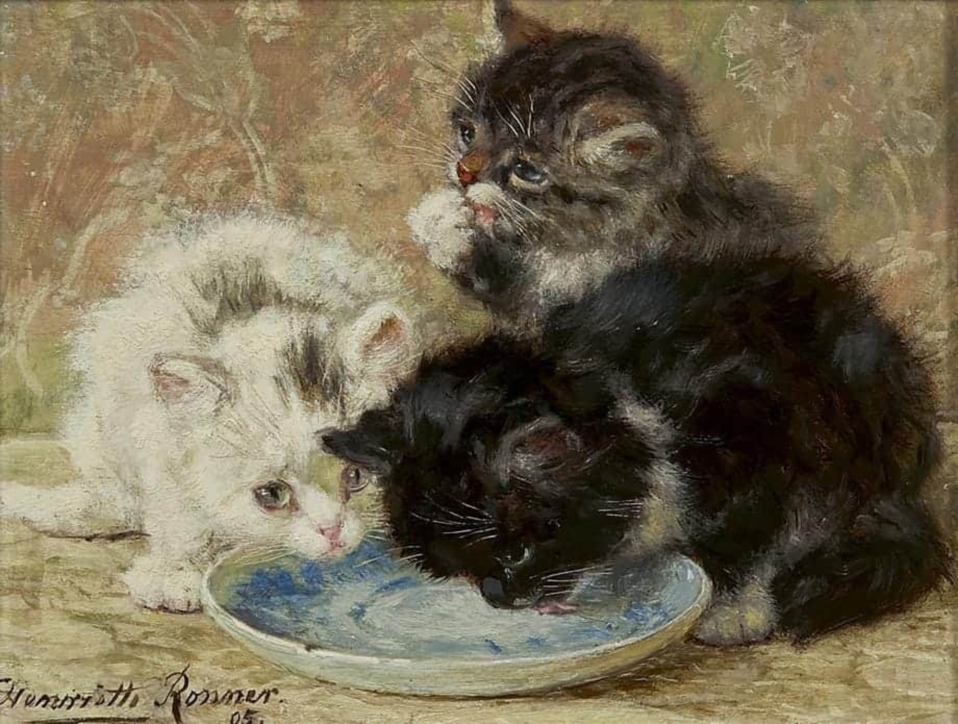 Henriëtte Ronner-Knip: Drie jonge poesjes