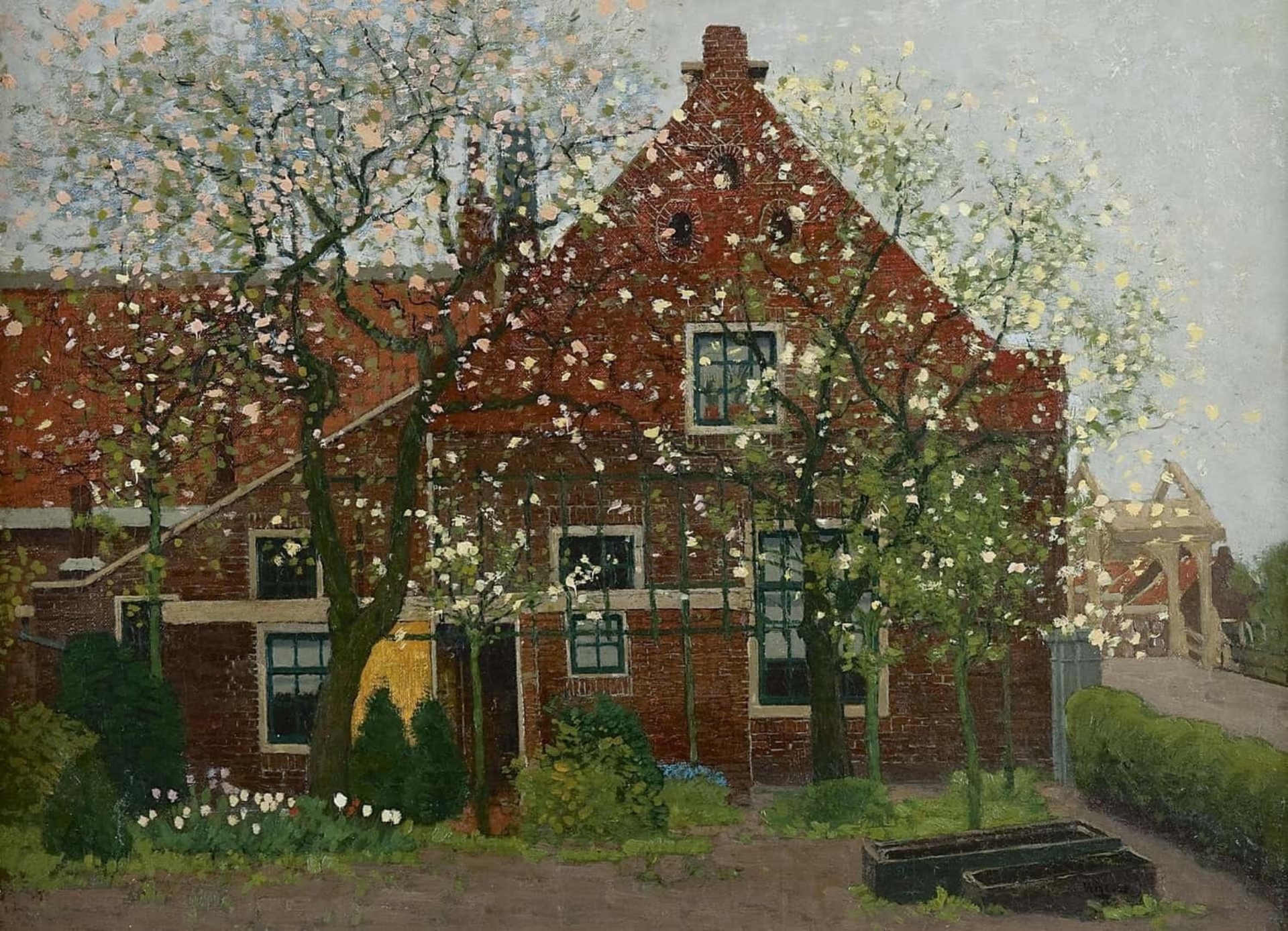 Derk Wiggers: Een huisje te Loenen in het voorjaar