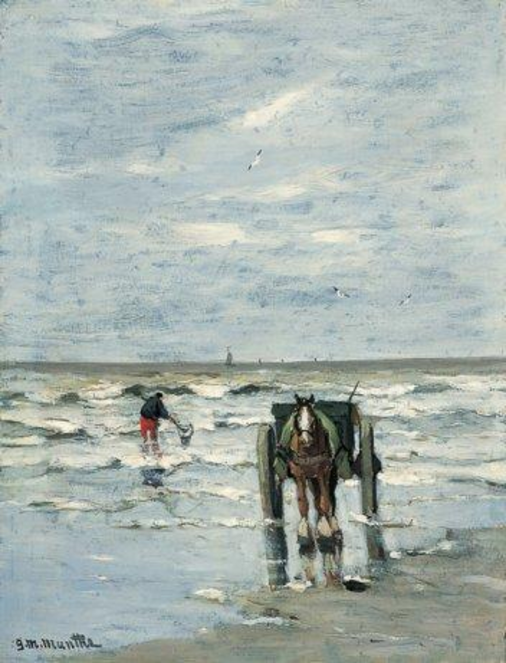 Gerhard Arij Ludwig 'Morgenstjerne' Munthe: Een schelpenvisser op het strand