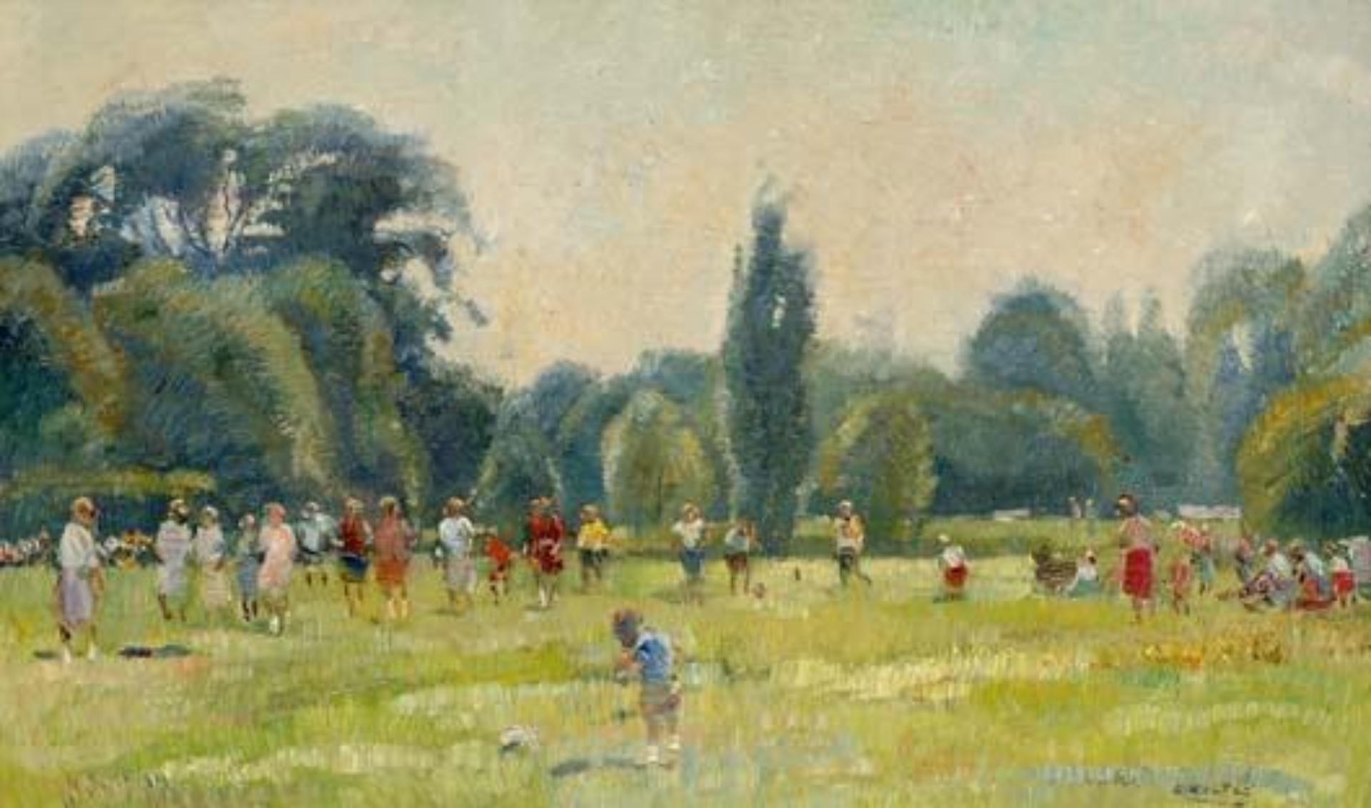 Cor Noltee: Een zonnige dag in het Wantijpark te Dordrecht